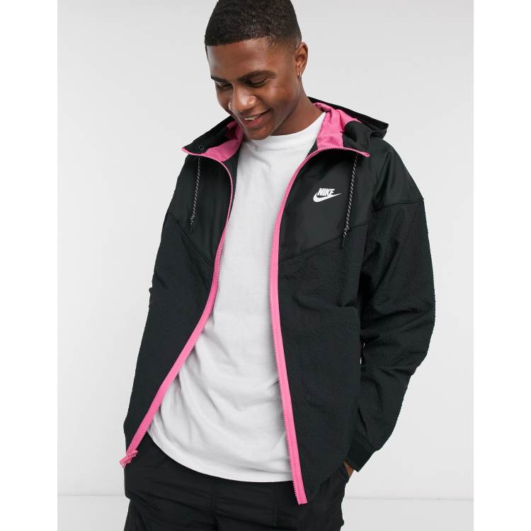 Nike black pink and best sale blue jacket