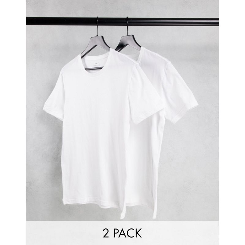 Top Activewear Nike - Confezione da 2 T-shirt base layer bianche