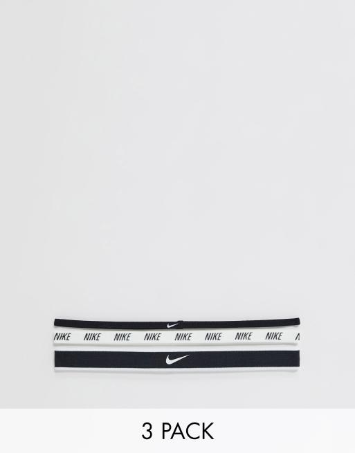 Nike - Confezione da 3 fasce per capelli di varia larghezza