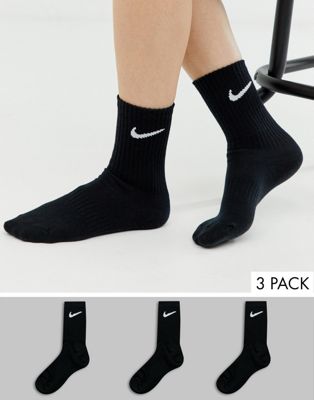 Nike - Confezione da 3 paia di calzini neri con logo | ASOS