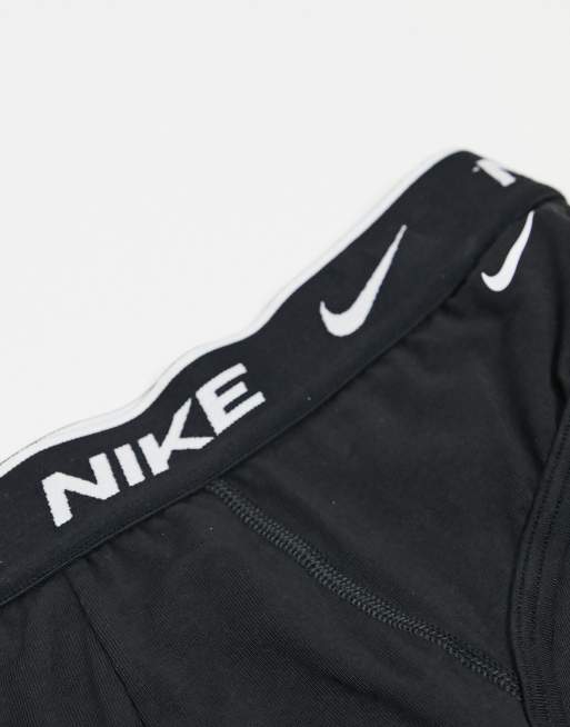 Nike - Confezione da 3 slip in cotone elasticizzato nero, 3 di 4