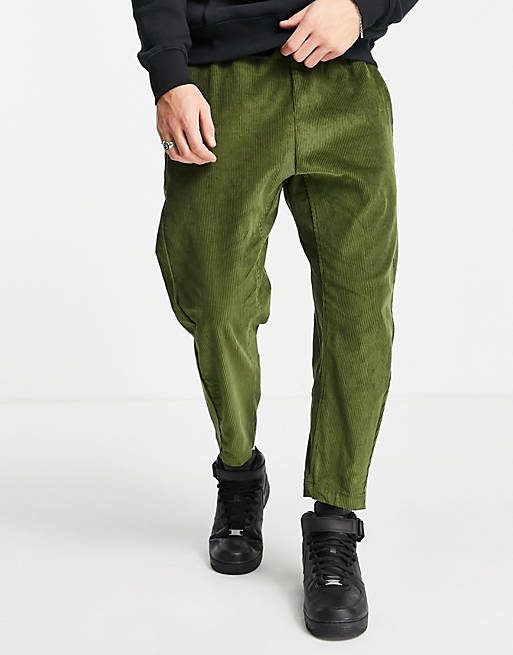 Trousers & Chinos Nike Corduroy tapered cropped trousers in khaki 