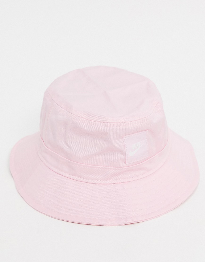 Nike core logo bucket hat in pink