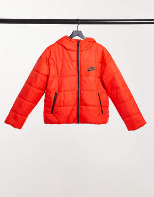 red nike puffer jacket