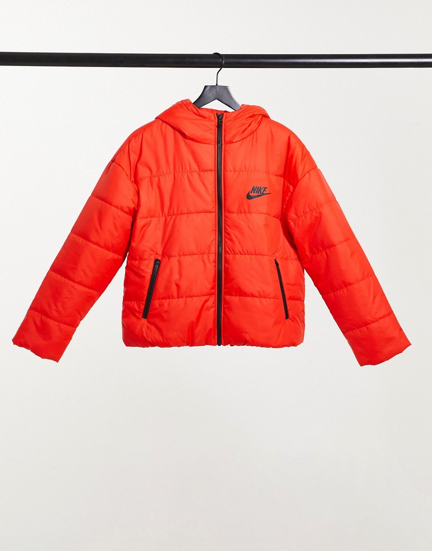 NIKE CORE SYNTHETIC-FILL HOODED PUFFER JACKET IN RED,CZ1466-673