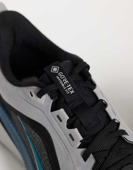 Nike Corsa Air Zoom Pegasus 42 Gore-Tex sneakers in grigio, nero e blu, 4 di 5