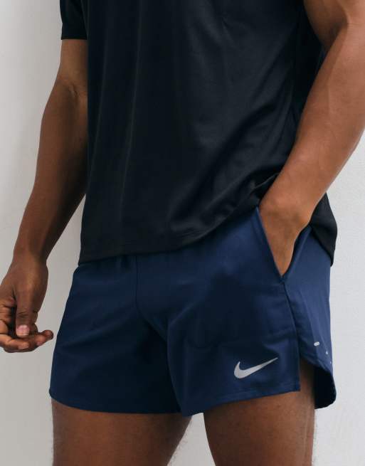 Nike Corsa Stride Dri-FIT pantaloncini 5 inch blu, 4 di 5