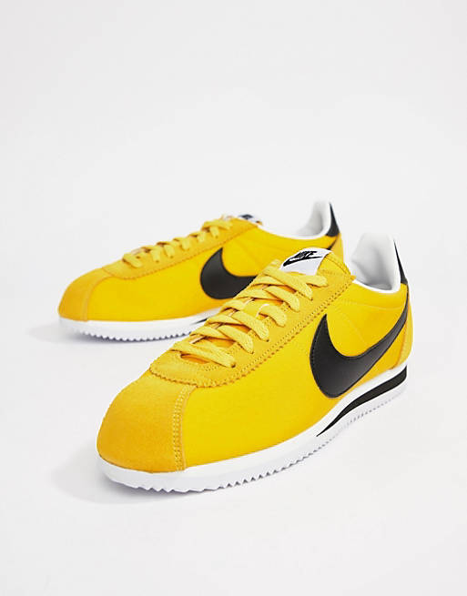 Nike - Cortez 807472-701 - Scarpe da ginnastica gialle classiche in nylon