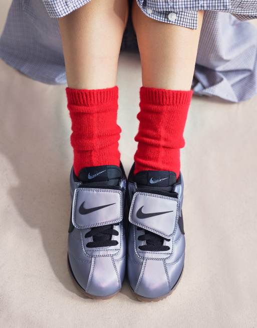 Nike Cortez Baskets en cuir Argent métallisé ASOS