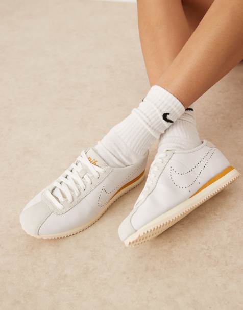 Nike Cortez Deconstructed trainers in off white and brown - view 1