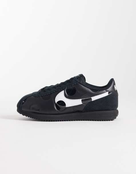 Nike Cortez leather sneakers in black and white polka dot - view 1