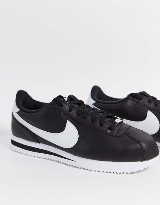 Nike cortez hot sale nere pelle