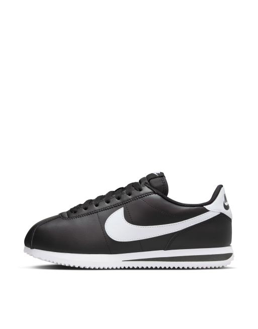 Nike cortez leather sneakers in black | ASOS