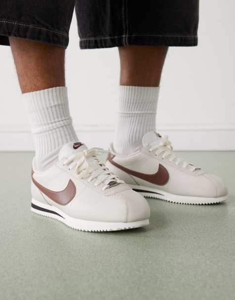Nike Cortez leather sneakers in light brown - view 1