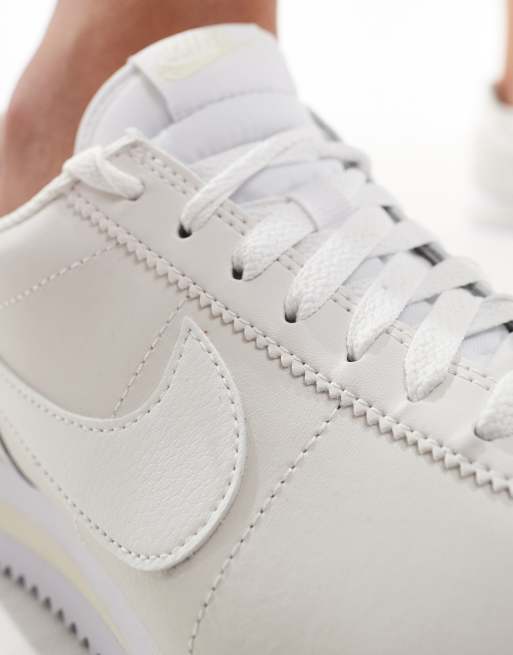 Nike Cortez leather sneakers in off white