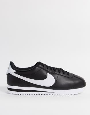 nike cortez leather trainers in white