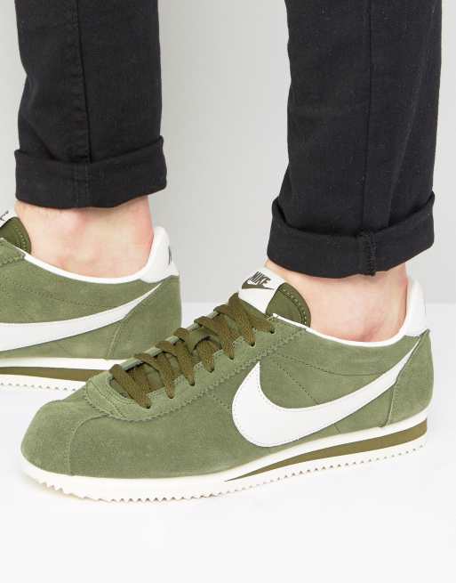 Green suede shop nike cortez