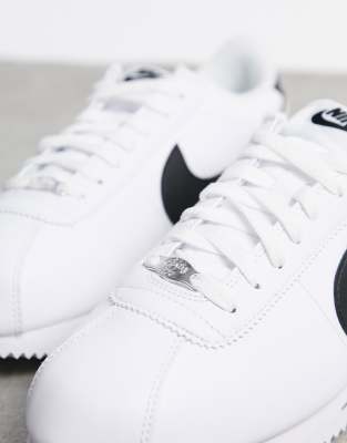 nike leather white cortez trainers
