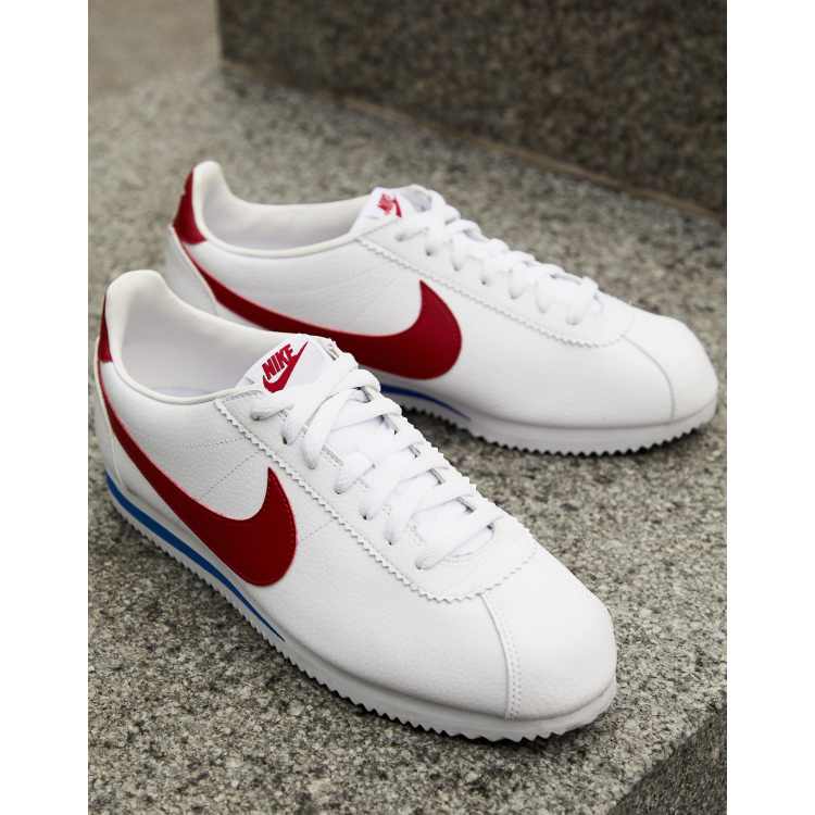 Nike cortez leather on sale trainers in white