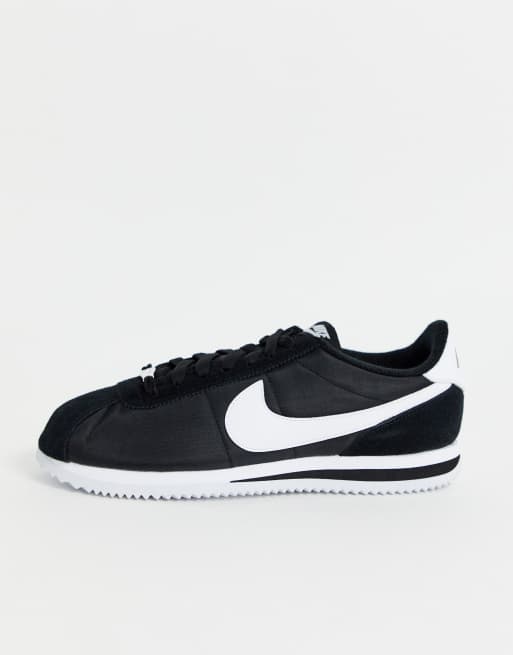 Nike Cortez Nylon (PS) Black/White Running Shoes Size 1Y 