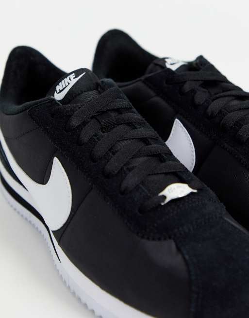 nike cortez nylon all black