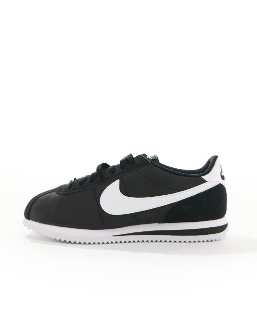 Nike Cortez nylon sneakers in black and white ASOS