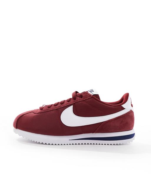 Nike Cortez nylon sneakers in burgundy ASOS