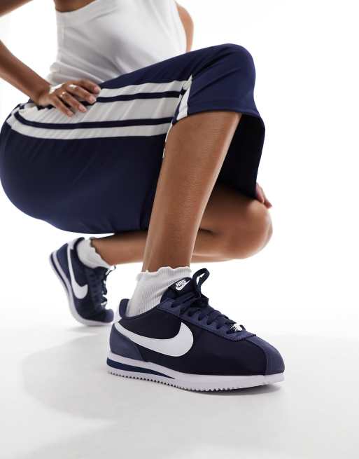 Nike Cortez nylon sneakers in navy