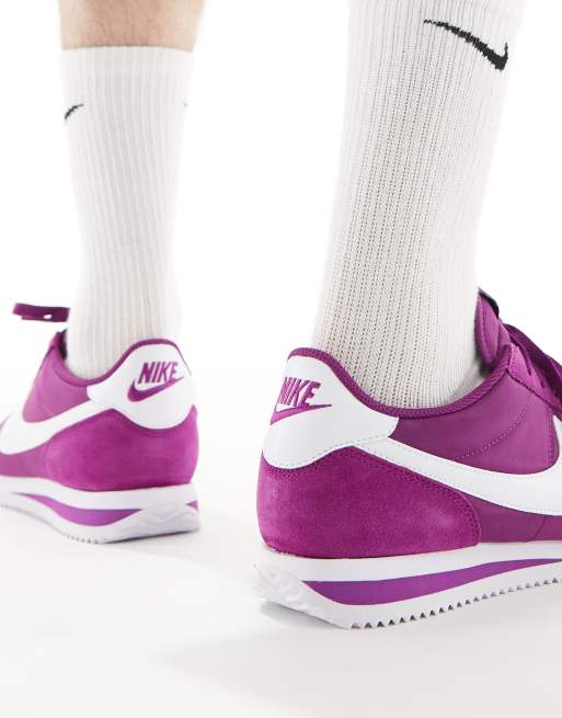 Nike purple cortez best sale