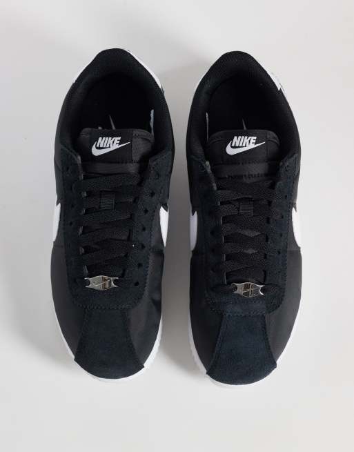 Nike Cortez nylon trainers in black and white , 2 of 5