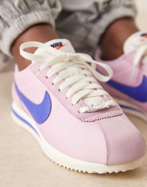 Nike – Cortez – Różowo-niebieskie nylonowe buty sportowe unisex, 3 z 5