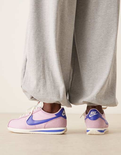 Nike – Cortez – Różowo-niebieskie nylonowe buty sportowe unisex, 4 z 5