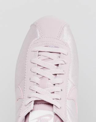 nike cortez trainers in pink nylon
