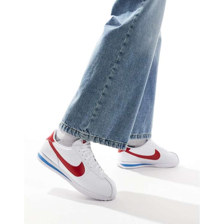 Nike Cortez Sneakers bianche e rosso college ASOS