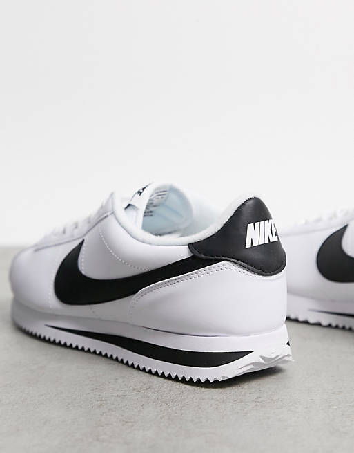 Nike - Cortez - Sneakers bianche in pelle con logo Nike nero ايفون  سعر