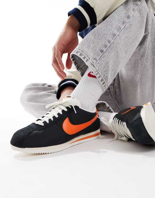 ◆正規品◆NIKE CORTEZ TEXTILE BLACK SAFETY ORANGE◆関税込◆ NIKE Cortez Textile HF0263 003 Black/Sail/Muslin/Safety