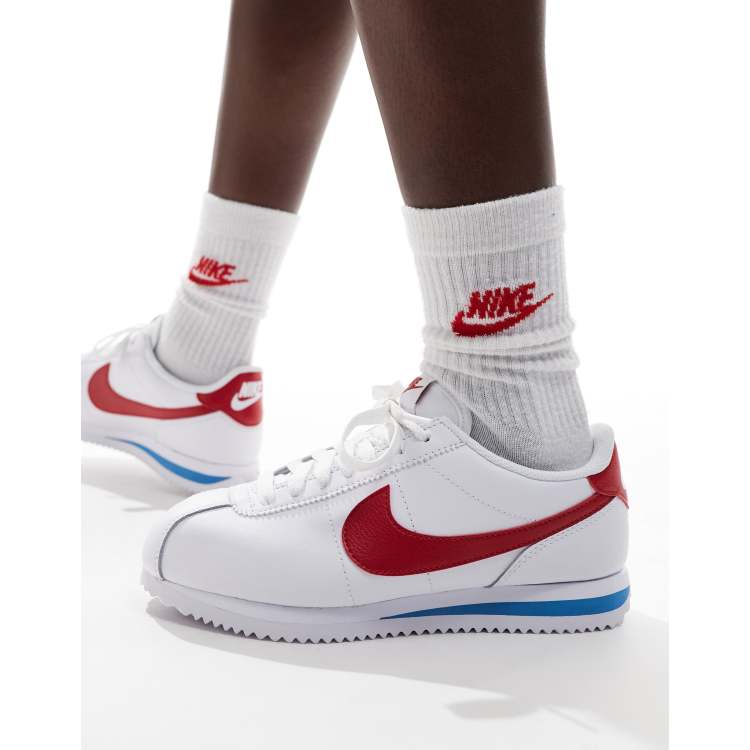 Nike Cortez sneakers in white and red ASOS