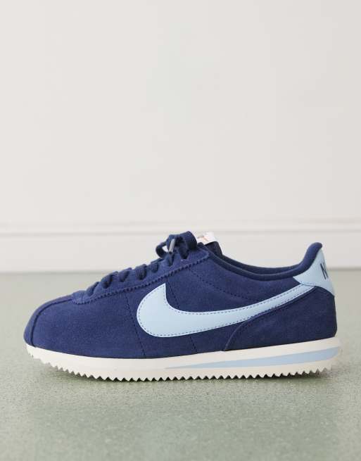 Nike Cortez suede sneakers in blue