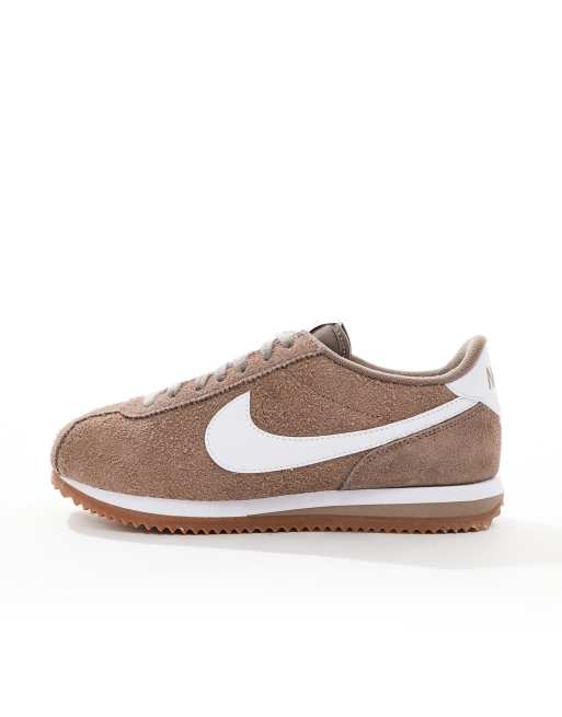 Nike Cortez Suede sneakers in brown and white