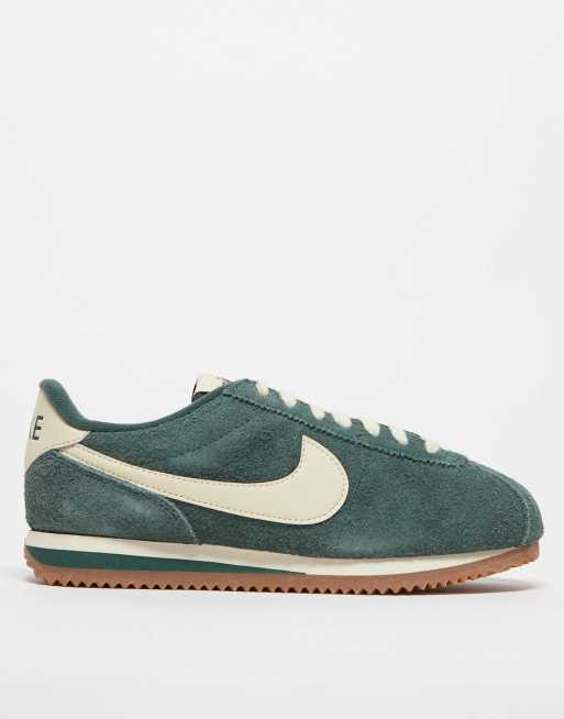 Nike Cortez Suede sneakers in green and white | ASOS display picture 1
