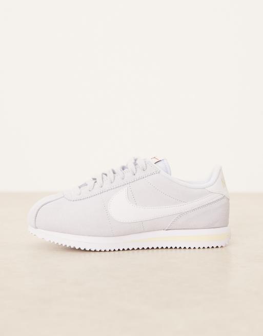 Nike Cortez suede sneakers in light gray, 2 of 5