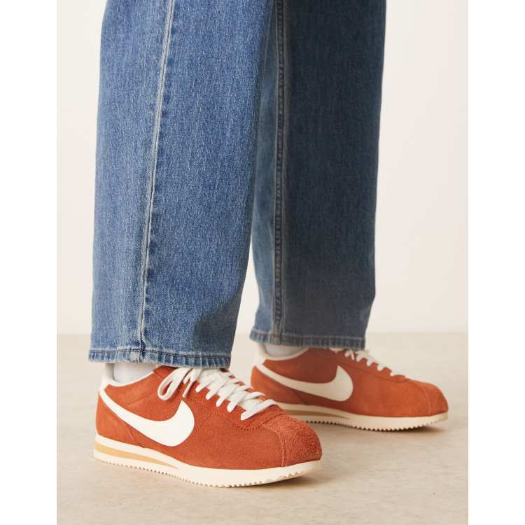 Nike Cortez suede sneakers in orange and white | ASOS