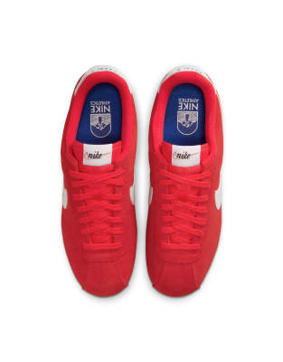 Nike Cortez Suede Sneakers In Red