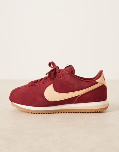 Nike Cortez - Suède sneakers in rood - view 1