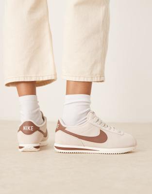  Cortez suede trainers in beige and brown
