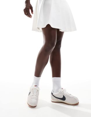  Cortez suede trainers in white and black
