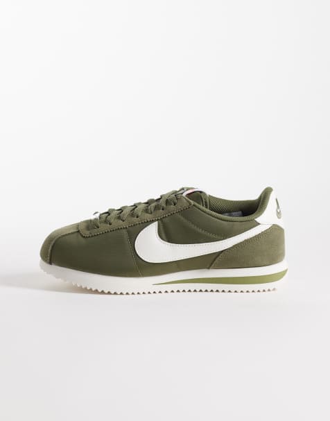 Nike Cortez textile sneakers in khaki green - view 1