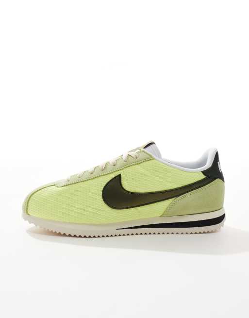 Nike Cortez textile sneakers in light green | ASOS