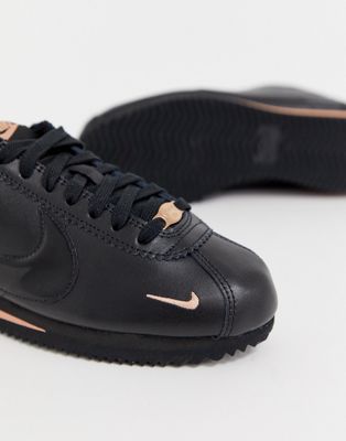 nike cortez rose gold and black