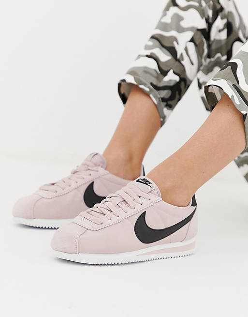 Nike Cortez trainers in pink nylon